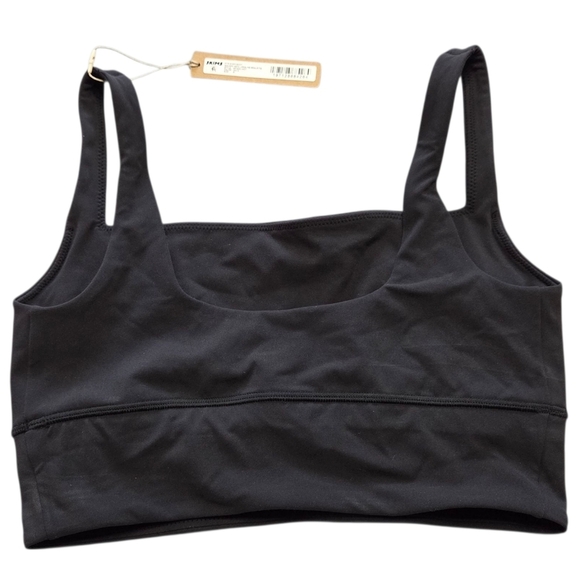 SKIMS FITS EVERYBODY SQUARE NECK LONGLINE BRALETTE BRA ONYX BLACK MEDIUM - Picture 4 of 6